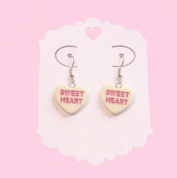 🩰 Valentine's Day Conversation Hearts Earrings - Picture 2 of 8